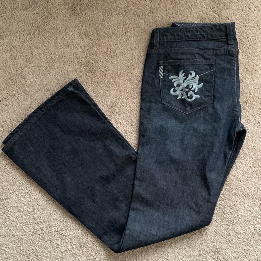 Paige Embroidered Denim Jeans Womens Sz 32